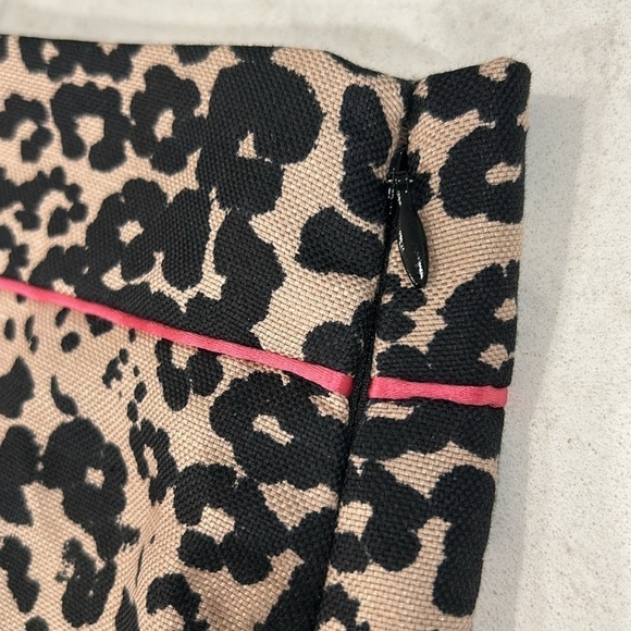 J. Crew Leopard Print Trouser Lined Linen Blend Shorts Size 6 - Picture 6 of 16